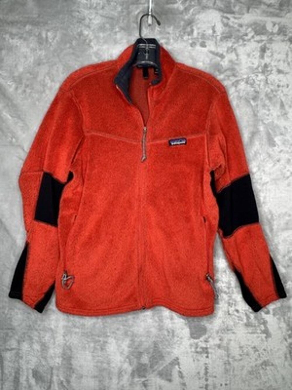 Vintage Patagonia Jacket Womens Large Orange Polartec Regulator Fleece Full Zip